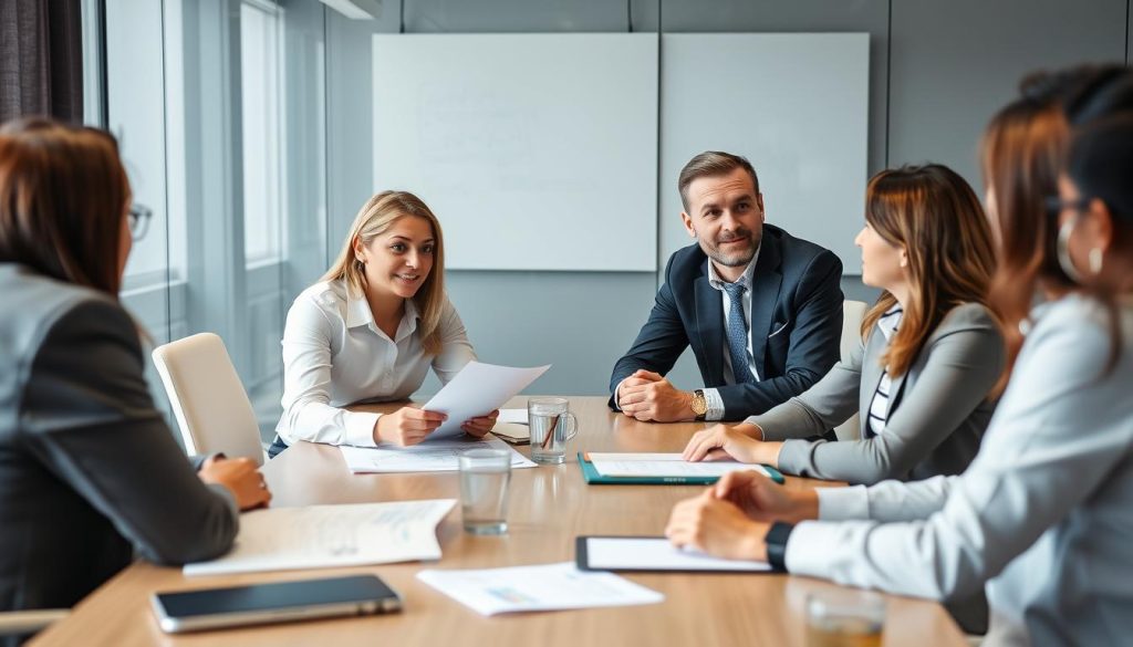 Business meeting with potential SEO partners