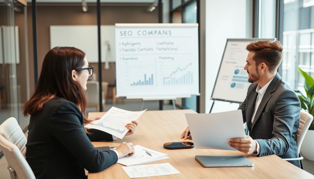 Business professionals evaluating SEO Companies vs Freelance SEO Specialists options Business professionals evaluating SEO Companies vs Freelance SEO Specialists options
