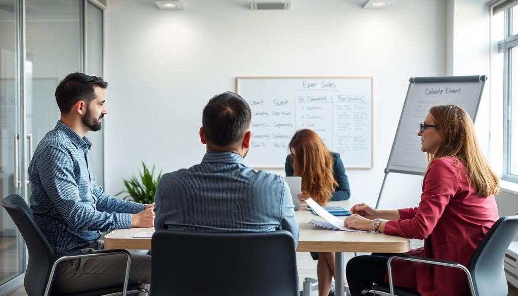 Business team making final decision between SEO Companies vs Freelance SEO Specialists Business team making final decision between SEO Companies vs Freelance SEO Specialists